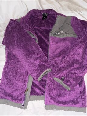 Plush Purple Fleece North Face Zip Up- Youth XL (18)